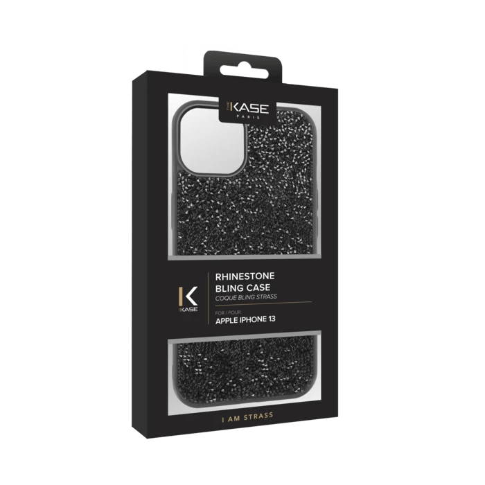 Coque Bling Strass Pour Apple IPhone 13, Minuit Noir 9 Coque Bling Strass Pour Apple IPhone 13, Minuit Noir – Image 7