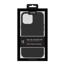 Coque En Gel De Silicone Doux Pour Apple IPhone 13 Pro Max, Noir Satin -TheKase Elegant Boutique 144598 large
