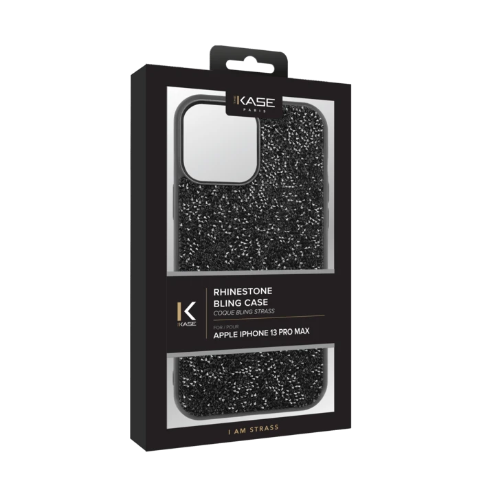 Coque Bling Strass Pour Apple IPhone 13 Pro Max, Minuit Noir 9 Coque Bling Strass Pour Apple IPhone 13 Pro Max, Minuit Noir – Image 7