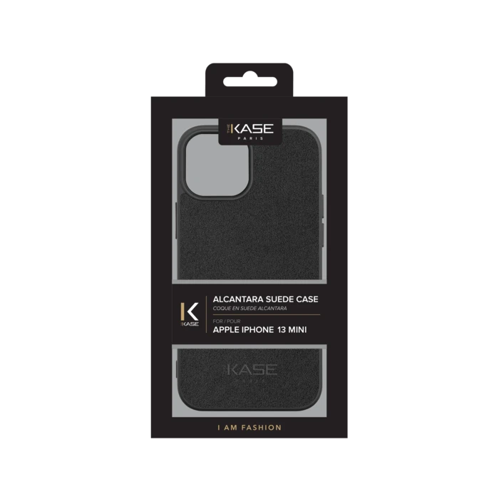 Coque En Suède Alcantara Pour Apple IPhone 13 Mini, Noir Minuit 8 Coque En Suède Alcantara Pour Apple IPhone 13 Mini, Noir Minuit – Image 6
