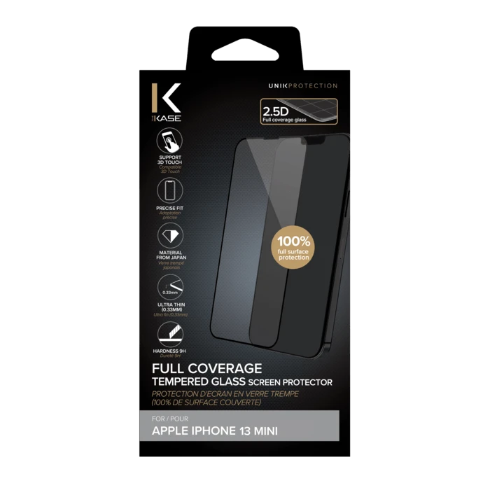 Protection D'écran En Verre Trempé (100% De Surface Couverte) Pour Apple IPhone 13 Mini, Noir 8 Protection D'écran En Verre Trempé (100% De Surface Couverte) Pour Apple IPhone 13 Mini, Noir – Image 6