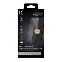 Protection D'écran En Verre Trempé (100% De Surface Couverte) Pour Apple IPhone 13/13 Pro, Noir -TheKase Elegant Boutique 144700 large