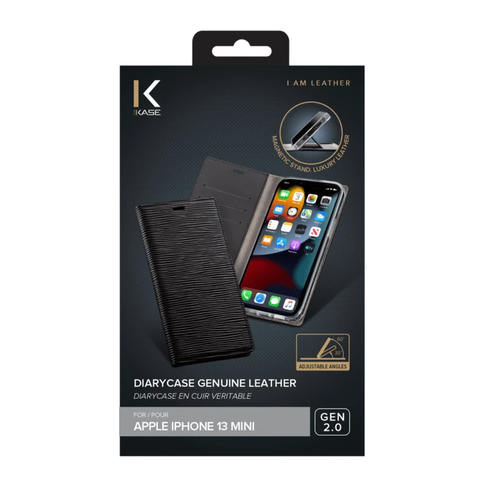 Diarycase 2.0 Coque Clapet En Cuir Véritable Avec Support Aimanté Pour Apple IPhone 13 Mini, Noir Minuit 8 Diarycase 2.0 Coque Clapet En Cuir Véritable Avec Support Aimanté Pour Apple IPhone 13 Mini, Noir Minuit – Image 6