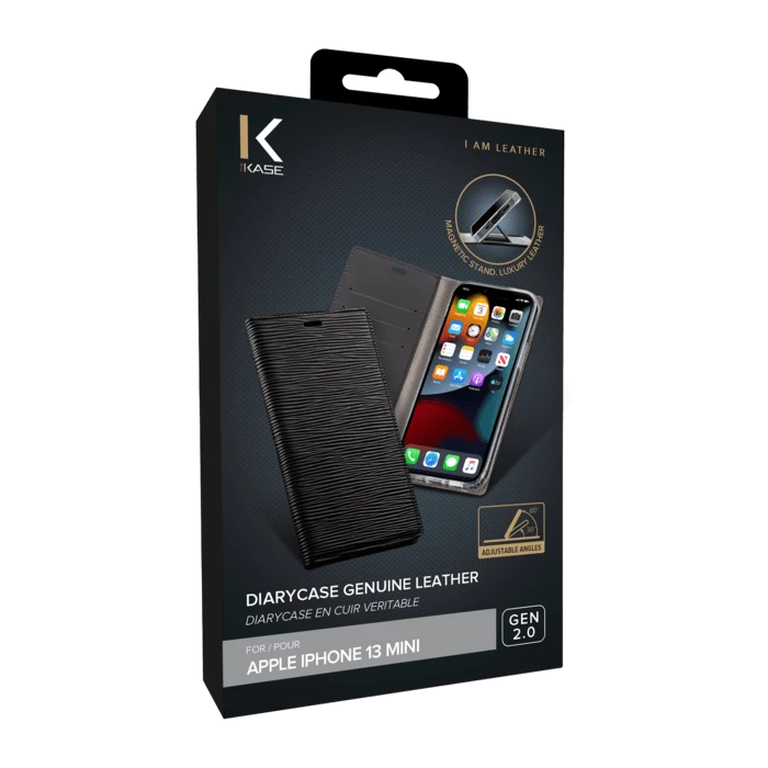 Diarycase 2.0 Coque Clapet En Cuir Véritable Avec Support Aimanté Pour Apple IPhone 13 Mini, Noir Minuit 9 Diarycase 2.0 Coque Clapet En Cuir Véritable Avec Support Aimanté Pour Apple IPhone 13 Mini, Noir Minuit – Image 7