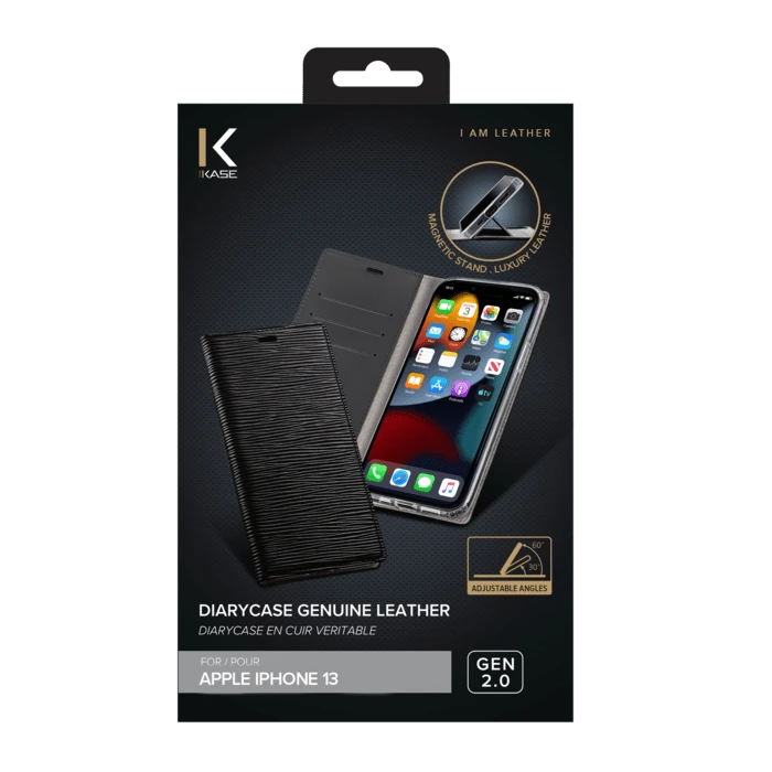 Diarycase 2.0 Coque Clapet En Cuir Véritable Avec Support Aimanté Pour Apple IPhone 13, Noir Minuit 8 Diarycase 2.0 Coque Clapet En Cuir Véritable Avec Support Aimanté Pour Apple IPhone 13, Noir Minuit – Image 6