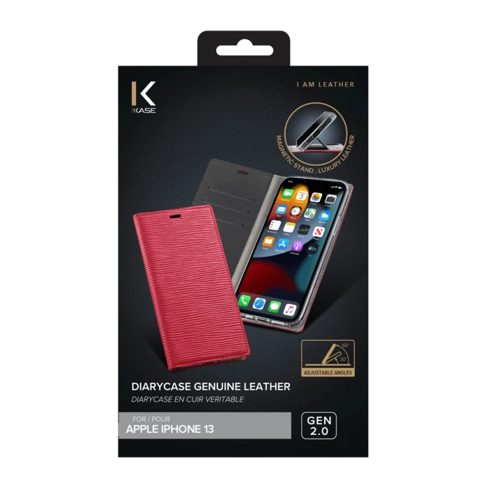 Diarycase 2.0 Coque Clapet En Cuir Véritable Avec Support Aimanté Pour Apple IPhone 13, Rouge Bordeaux 8 Diarycase 2.0 Coque Clapet En Cuir Véritable Avec Support Aimanté Pour Apple IPhone 13, Rouge Bordeaux – Image 6