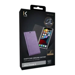 Diarycase 2.0 Coque Clapet En Cuir Véritable Avec Support Aimanté Pour Apple IPhone 13, Violet Lilas -TheKase Elegant Boutique 144729 large