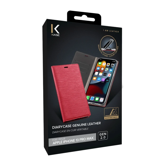 Diarycase 2.0 Coque Clapet En Cuir Véritable Avec Support Aimanté Pour Apple IPhone 13 Pro Max, Rouge Bordeaux 5 Diarycase 2.0 Coque Clapet En Cuir Véritable Avec Support Aimanté Pour Apple IPhone 13 Pro Max, Rouge Bordeaux – Image 3