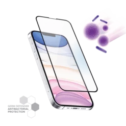 Protection D’écran Antibactérienne En Verre Trempé Ultra-résistant (100% De Surface Couverte) Pour Apple IPhone 13 Mini, Noir