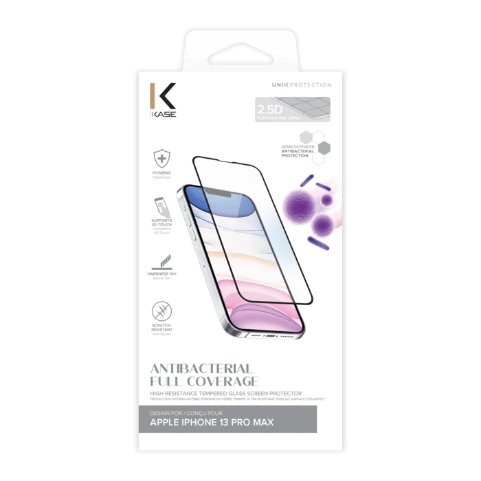 Protection D’écran Antibactérienne En Verre Trempé Ultra-résistant (100% De Surface Couverte) Pour Apple IPhone 13 Pro Max, Noir 8 Protection D’écran Antibactérienne En Verre Trempé Ultra-résistant (100% De Surface Couverte) Pour Apple IPhone 13 Pro Max, Noir – Image 6