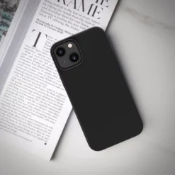 Coque Antichoc En Gel De Silicone Doux Pour Apple IPhone 13 Mini, Noir Satin 15 Coque Antichoc En Gel De Silicone Doux Pour Apple IPhone 13 Mini, Noir Satin -TheKase Elegant Boutique 148179 large