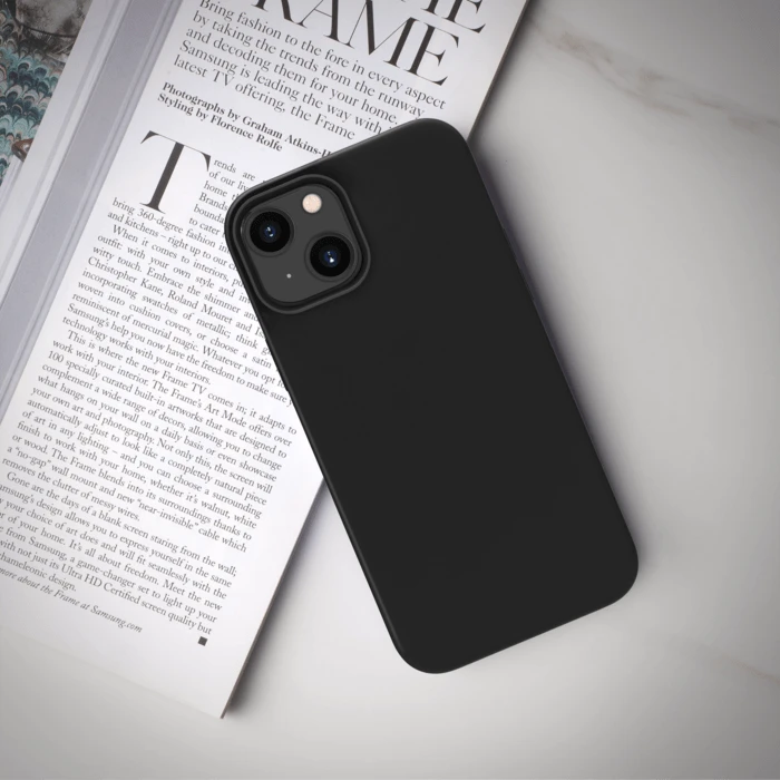 Coque Antichoc En Gel De Silicone Doux Pour Apple IPhone 13 Mini, Noir Satin 8 Coque Antichoc En Gel De Silicone Doux Pour Apple IPhone 13 Mini, Noir Satin – Image 6