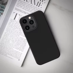 Coque Antichoc En Gel De Silicone Doux Pour Apple IPhone 13 Pro, Noir Satin -TheKase Elegant Boutique 148181 large