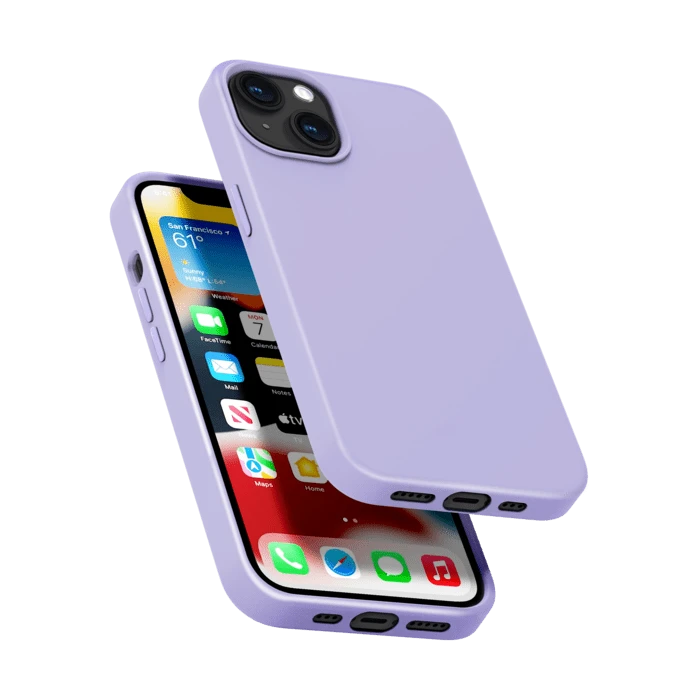 Coque Antichoc En Gel De Silicone Doux Pour Apple IPhone 13, Violet Lilas 4 Coque Antichoc En Gel De Silicone Doux Pour Apple IPhone 13, Violet Lilas – Image 2