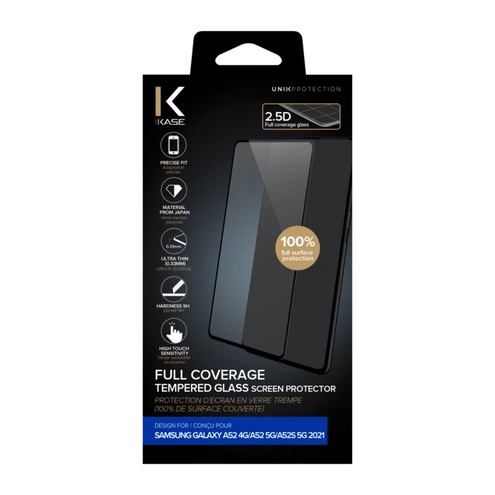 Protection D'écran En Verre Trempé (100% De Surface Couverte) Pour Samsung Galaxy A52 4G/A52 5G/A52s 5G 2021, Noir 8 Protection D'écran En Verre Trempé (100% De Surface Couverte) Pour Samsung Galaxy A52 4G/A52 5G/A52s 5G 2021, Noir – Image 6