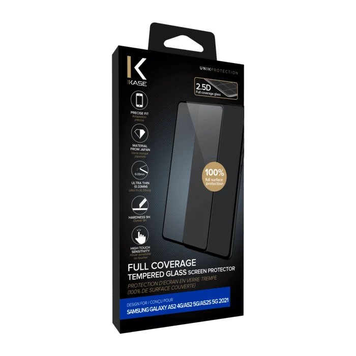 Protection D'écran En Verre Trempé (100% De Surface Couverte) Pour Samsung Galaxy A52 4G/A52 5G/A52s 5G 2021, Noir 9 Protection D'écran En Verre Trempé (100% De Surface Couverte) Pour Samsung Galaxy A52 4G/A52 5G/A52s 5G 2021, Noir – Image 7