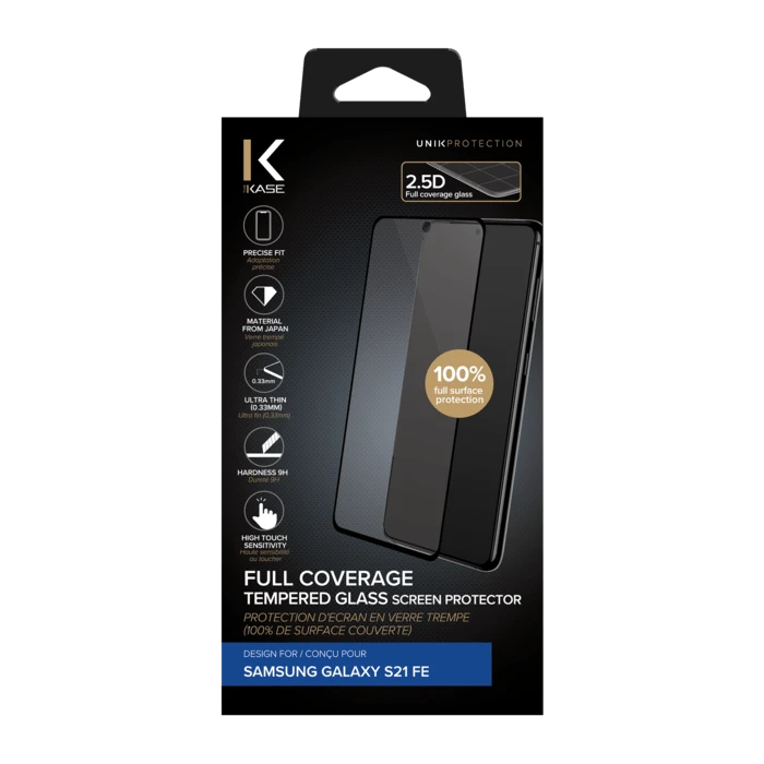 Protection D'écran En Verre Trempé (100% De Surface Couverte) Pour Samsung Galaxy S21 FE 5G, Noir 8 Protection D'écran En Verre Trempé (100% De Surface Couverte) Pour Samsung Galaxy S21 FE 5G, Noir – Image 6