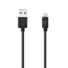 Câble Lightning Vers USB Tressé Métallisé Certifié MFi Apple Charge/Sync (1M), Noir