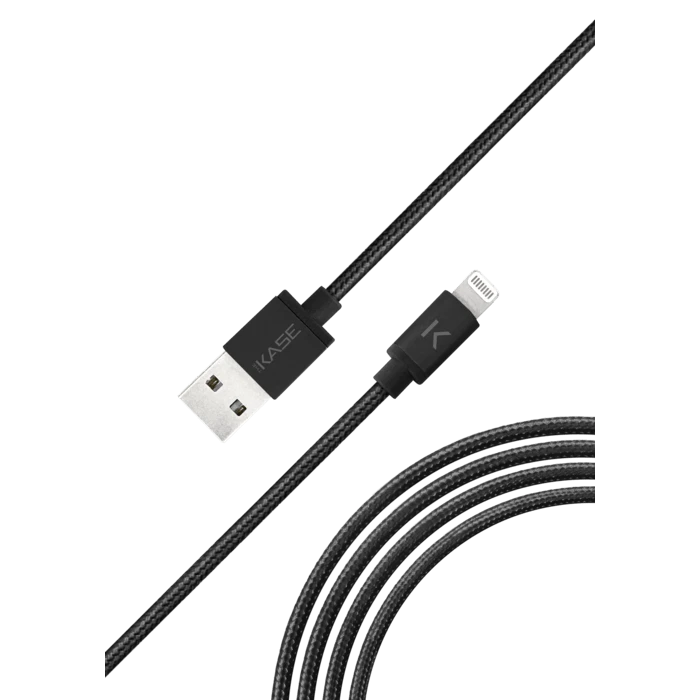 Câble Lightning Vers USB Tressé Métallisé Certifié MFi Apple Charge/Sync (1M), Noir 4 Câble Lightning Vers USB Tressé Métallisé Certifié MFi Apple Charge/Sync (1M), Noir – Image 2