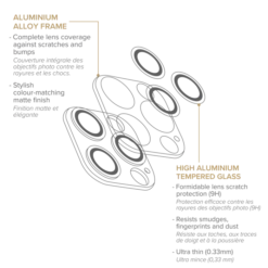 Protection En Alliage Métallique Des Objectifs Photo Pour Apple IPhone 13 Pro/13 Pro Max, Vert Avocat -TheKase Elegant Boutique 160883 large
