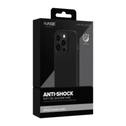 Coque Antichoc En Gel De Silicone Doux Pour Apple IPhone 14 Pro, Noir Satin -TheKase Elegant Boutique 161756 large