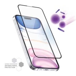 Protection D’écran Antibactérienne En Verre Trempé Ultra-résistant (100% De Surface Couverte) Pour Apple IPhone 14 Pro Max, Noir