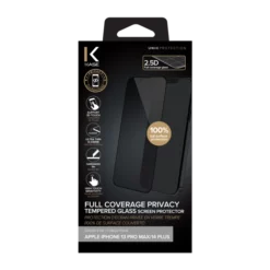 Protection D'écran Privée En Verre Trempé (100% De Surface Couverte) Pour Apple IPhone 13 Pro Max/ 14 Plus, Noir -TheKase Elegant Boutique 162148 large