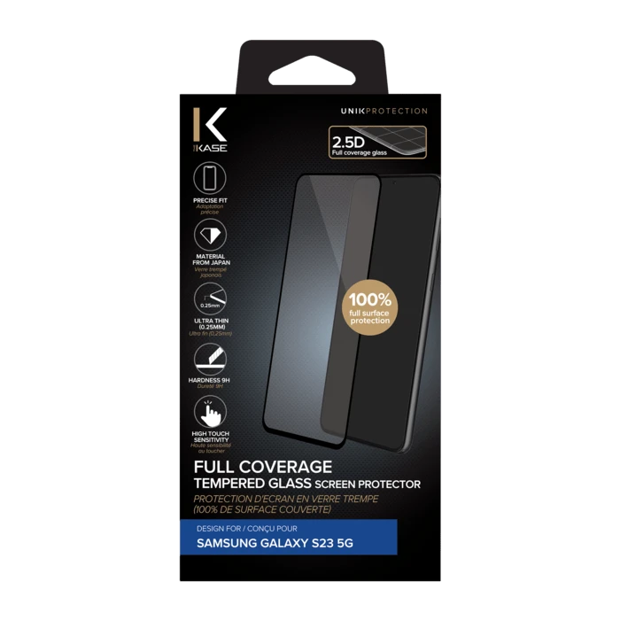 Protection D'écran En Verre Trempé (100% De Surface Couverte) Pour Samsung Galaxy S23 5G, Noir 8 Protection D'écran En Verre Trempé (100% De Surface Couverte) Pour Samsung Galaxy S23 5G, Noir – Image 6
