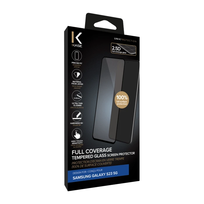 Protection D'écran En Verre Trempé (100% De Surface Couverte) Pour Samsung Galaxy S23 5G, Noir 9 Protection D'écran En Verre Trempé (100% De Surface Couverte) Pour Samsung Galaxy S23 5G, Noir – Image 7