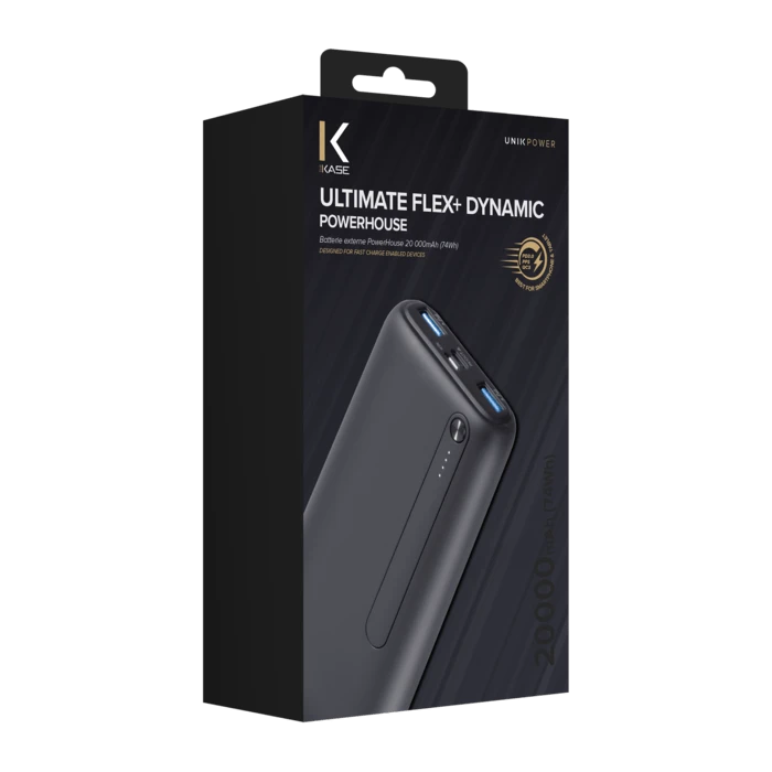 PowerHouse Dynamic Ultimate Flex+ 20 000 mAh (74Wh), Minuit Noir 10 PowerHouse Dynamic Ultimate Flex+ 20 000 mAh (74Wh), Minuit Noir – Image 8