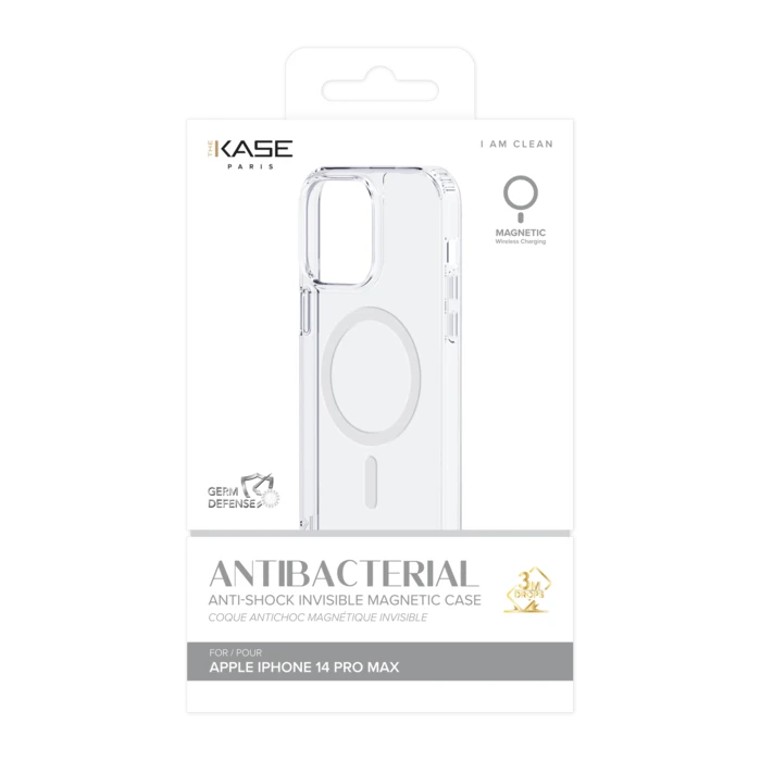 Coque Antibactérienne Antichoc Magnétique Invisible Pour Apple IPhone 14 Pro Max, Transparente 9 Coque Antibactérienne Antichoc Magnétique Invisible Pour Apple IPhone 14 Pro Max, Transparente – Image 7