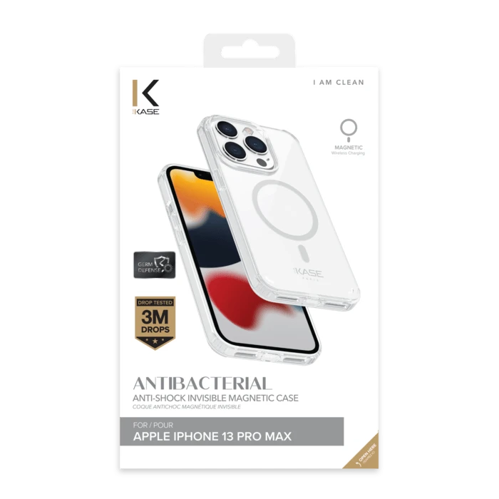 Coque Antibactérienne Antichoc Magnétique Invisible Pour Apple IPhone 13 Pro Max, Transparente 9 Coque Antibactérienne Antichoc Magnétique Invisible Pour Apple IPhone 13 Pro Max, Transparente – Image 7