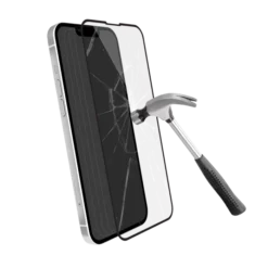 Protection D’écran Antibactérienne En Verre Trempé Ultra-résistant (100% De Surface Couverte) Pour Apple IPhone 13/ 13Pro/ 14, Noir -TheKase Elegant Boutique 162973 large