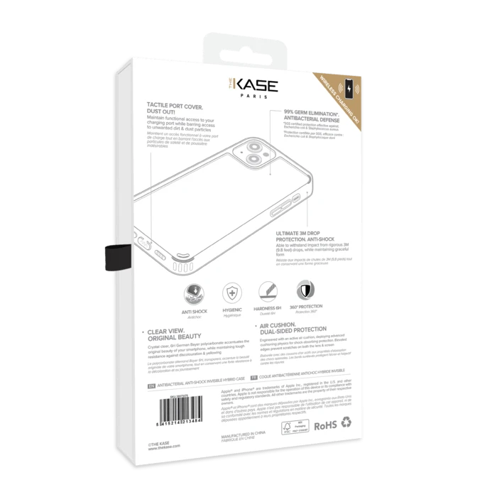 Coque Antibactérienne Antichoc Hybride Invisible Pour Apple IPhone 13, Transparente 10 Coque Antibactérienne Antichoc Hybride Invisible Pour Apple IPhone 13, Transparente – Image 8