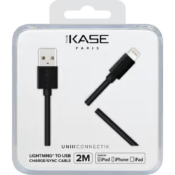 Câble Lightning Certifié MFi Apple Charge/Sync (2M), Noir De Jais -TheKase Elegant Boutique 82759 large