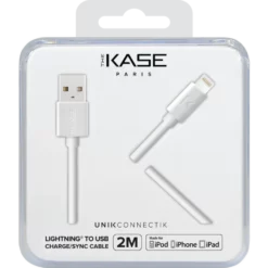 Câble Lightning Certifié MFi Apple Charge/Sync (2M), Blanc Lumineux -TheKase Elegant Boutique 82761 large