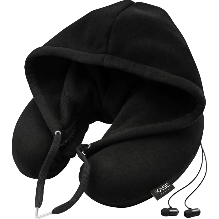 Hoodie Coussin De Voyage Avec Des écouteurs Bluetooth Intégrés, Noir 3 Hoodie Coussin De Voyage Avec Des écouteurs Bluetooth Intégrés, Noir