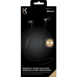 Écouteurs Intra-auriculaires Magnétique Sans Fil à Isolation phonique, Noir Satin -TheKase Elegant Boutique 95900 large