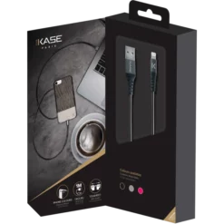 Câble Lightning® Certifié MFi Apple Vers USB Charge/sync En Acier Inoxydable Ultra Solide (1M), Gris Sidéral -TheKase Elegant Boutique 98339 large
